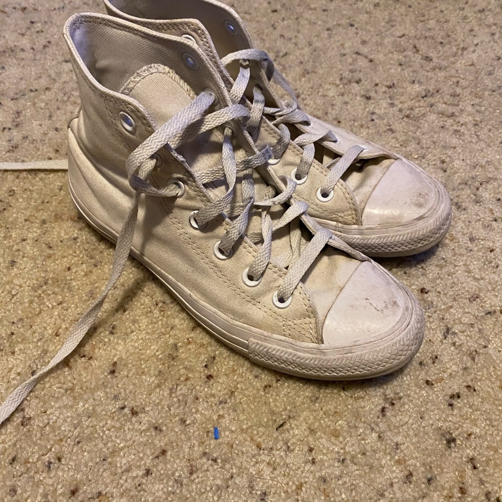 Converse Kids High-Top Sneakers in Cream